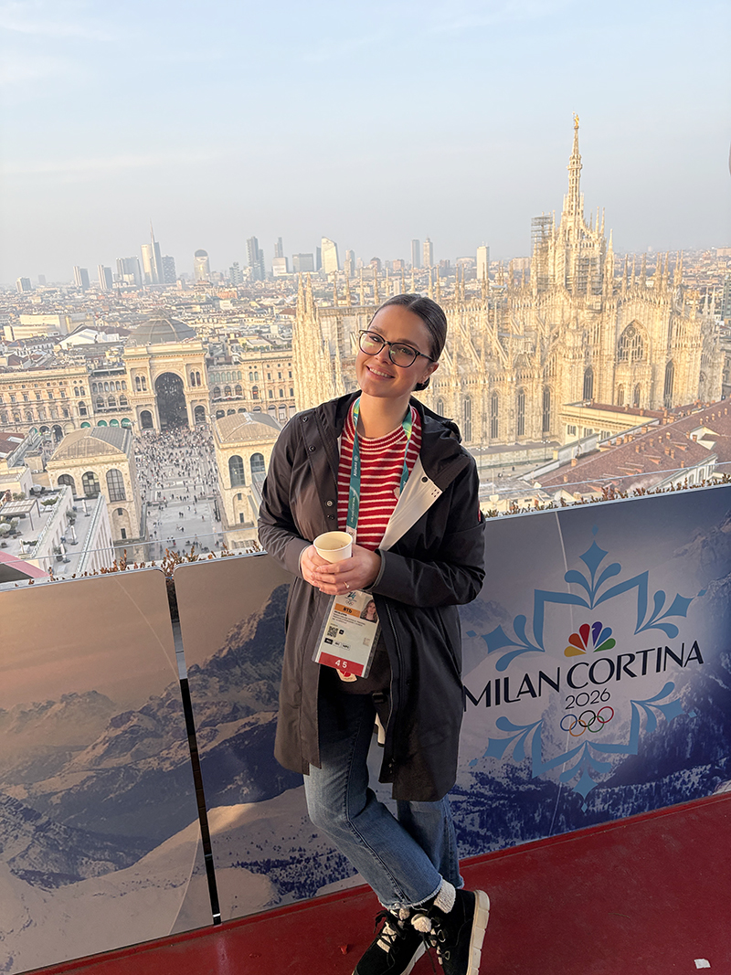 Alicia Lewis pictured in Milian Cortina, Italy