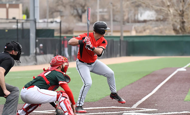 CJ Breen at bat for the SCSU Huskies