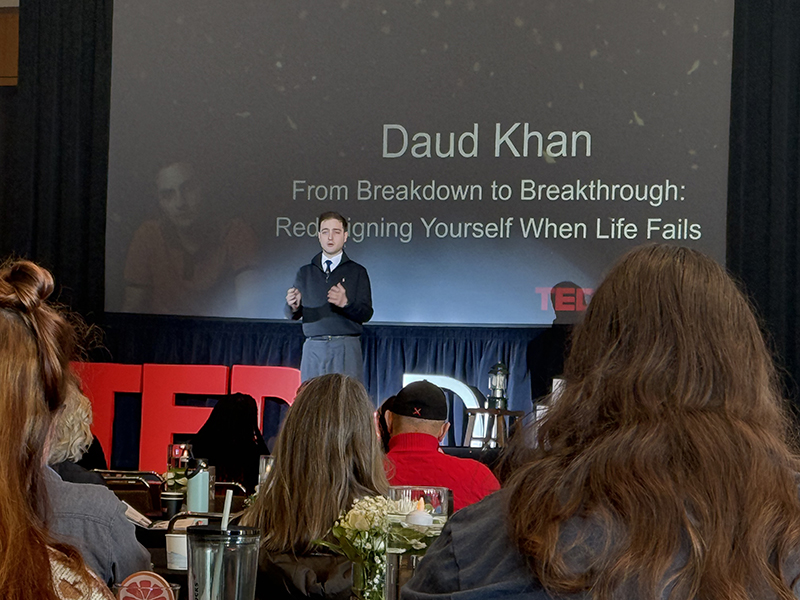 Daud Khan presenting at Ted X Duluth