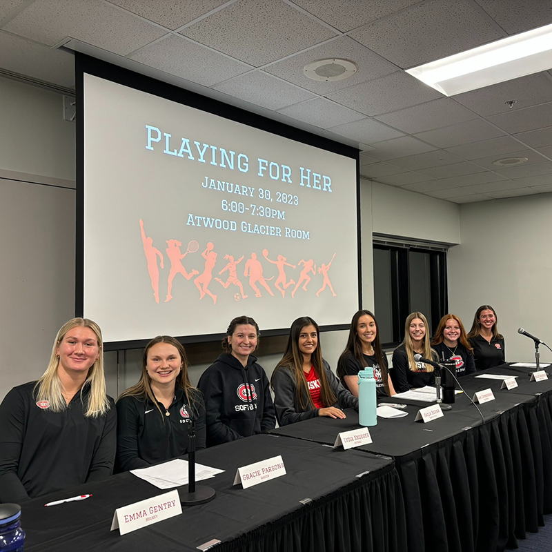 Dr. Heather Brown at a conference panel