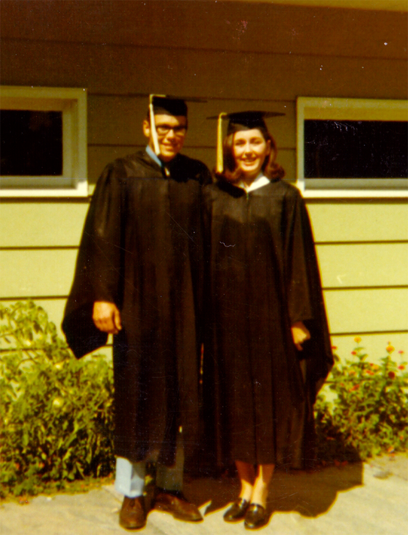 Michael and Diane Smerdon on their commencement day